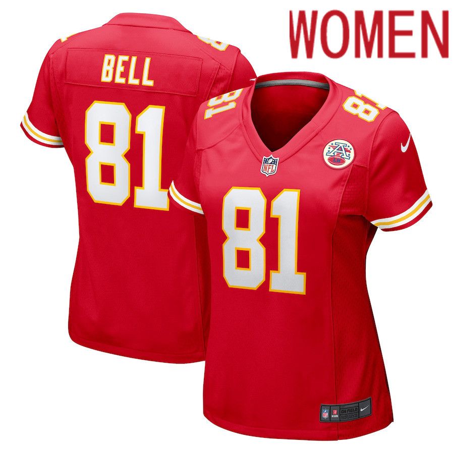 Women Kansas City Chiefs 81 Blake Bell Nike Red Game Player NFL Jersey